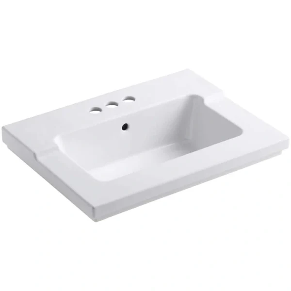 KOHLER Tresham 25.5 in. X 19 in. Vitreous China Single Basin Vanity Top in White