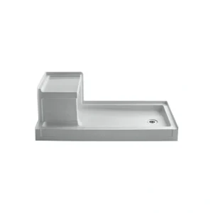 KOHLER Tresham 60 in. x 32 in. Single Threshold Shower Base in Ice Grey