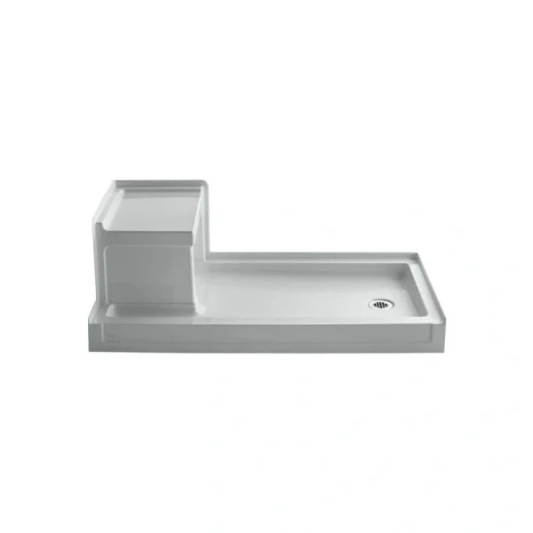KOHLER Tresham 60 in. x 32 in. Single Threshold Shower Base in Ice Grey
