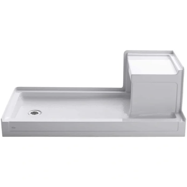 KOHLER Tresham 60 in. x 32 in. Single Threshold Shower Base with Left-Hand Drain in White