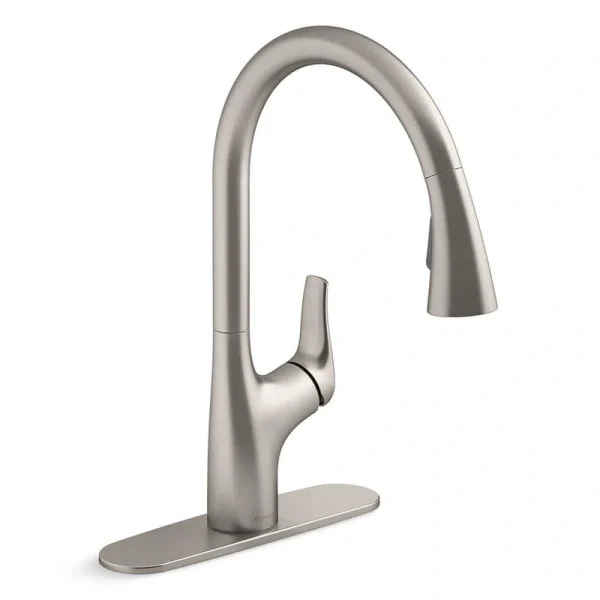KOHLER Trove Single-Handle Pull Down Sprayer Kitchen Faucet in Vibrant Stainless