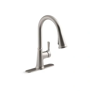 KOHLER Tyne Single-Handle Pull-Down Sprayer Kitchen Faucet in Vibrant Stainless