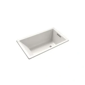 KOHLER Underscore 60 in. x 32 in. Rectangular Soaking Bathtub with Reversible Drain in White