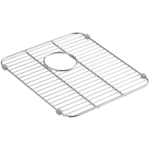KOHLER Undertone 13-7/8 in. x 17-1/8 in. Sink Bowl Rack in Stainless Steel