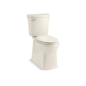 KOHLER Valiant 12 in. Rough In 2-Piece 1.28 GPF Single Flush Elongated Toilet in Biscuit Seat Included