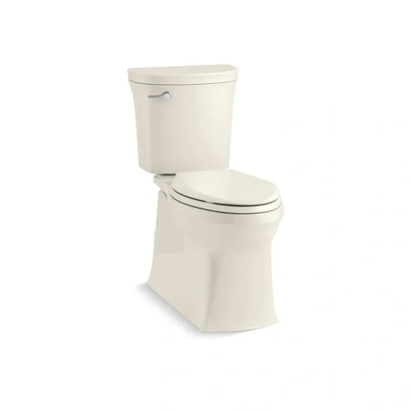 KOHLER Valiant 12 in. Rough In 2-Piece 1.28 GPF Single Flush Elongated Toilet in Biscuit Seat Included