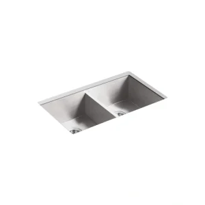 KOHLER Vault 32 in. Undermount Double Bowl Stainless Steel Kitchen Sink