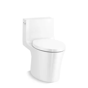 KOHLER Veil 12 in. Rough In 1-Piece 0.8 GPF Dual Flush Elongated Toilet in White Seat Included