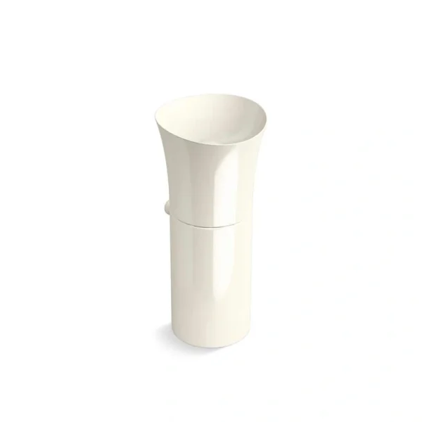 KOHLER Veil Pedestal Vessel Sink in Biscuit