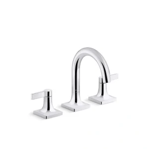 KOHLER Venza 8 in. Widespread Double Handle Bathroom Faucet in Polished Chrome T726939921