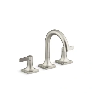 KOHLER Venza 8 in. Widespread Double Handle Bathroom Faucet in Vibrant Brushed Nickel
