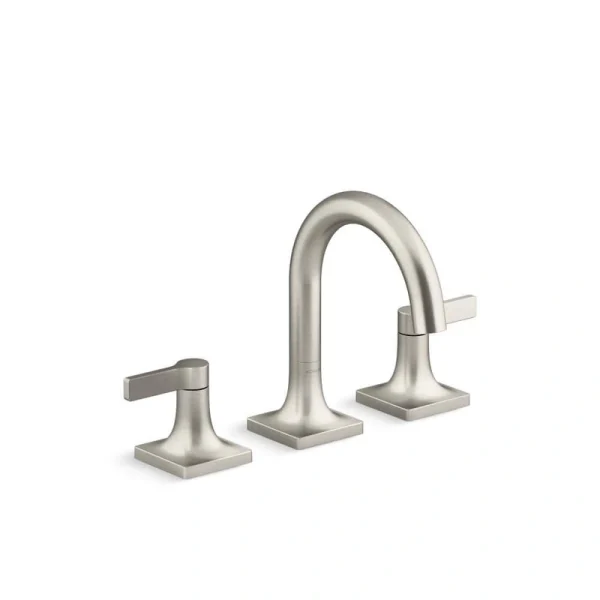 KOHLER Venza 8 in. Widespread Double Handle Bathroom Faucet in Vibrant Brushed Nickel