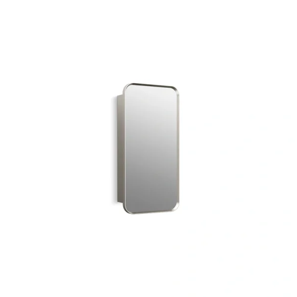 KOHLER Verdera 15-in x 30-in Surface/Recessed Mount Brushed Nickel Mirrored Medicine Cabinet