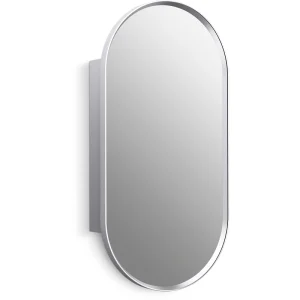 KOHLER Verdera 15-in x 30-in Surface/Recessed Mount Polished Chrome Mirrored Arched Medicine Cabinet
