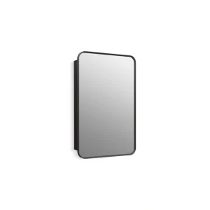 KOHLER Verdera 22 in. W x 34 in. H Rectangular Framed Matte Black Recessed/Surface Mount Medicine Cabinet with Mirror