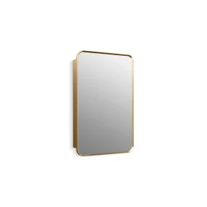 KOHLER Verdera 22-in x 34-in Surface/Recessed Mount Moderne Brushed Gold Mirrored Medicine Cabinet