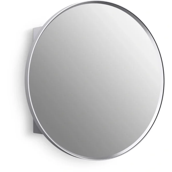 KOHLER Verdera 23.63-in x 23.63-in Surface/Recessed Mount Polished Chrome Mirrored Round Medicine Cabinet