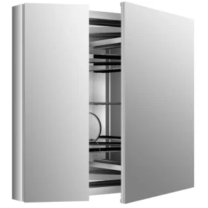 KOHLER Verdera 34-in x 30-in Surface/Recessed Mount Aluminum Mirrored Medicine Cabinet