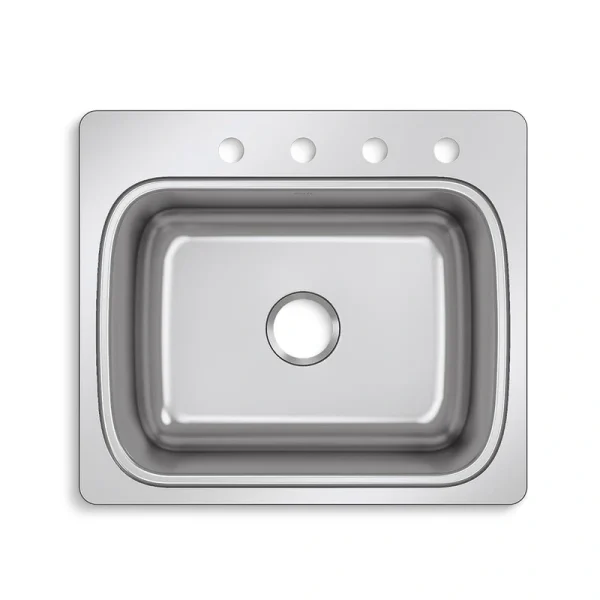 KOHLER Verse Stainless Steel 25 in. Single Bowl Drop-In Kitchen Sink