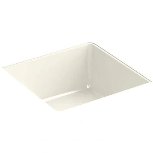 KOHLER Verticyl 13 in. Square Undermount Bathroom Sink in Biscuit