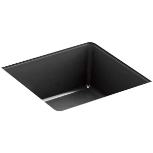 KOHLER Verticyl 13 in. Square Undermount Bathroom Sink in Black