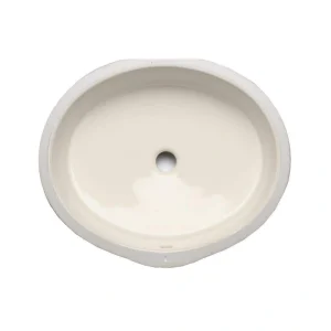 KOHLER Verticyl Oval Vitreous China Undermount Bathroom Sink in Biscuit with Overflow Drain