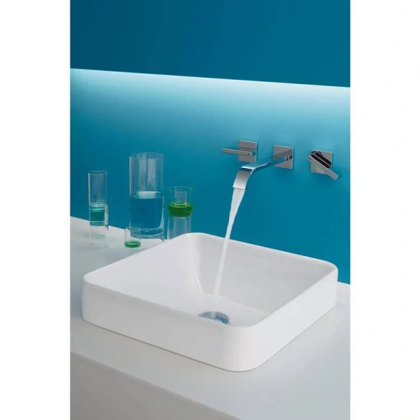 KOHLER Vox 16 in. Square Vitreous China Vessel Sink in White with Overflow Drain
