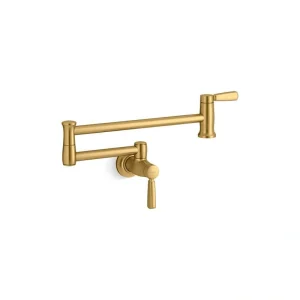 KOHLER Wall Mount Pot Filler in Vibrant Brushed Moderne Brass T726940883
