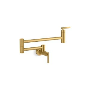 KOHLER Wall Mount Pot Filler in Vibrant Brushed Moderne Brass T726940965