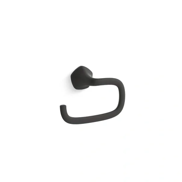 KOHLER Wall Mounted Sundae Towel Ring in Matte Black