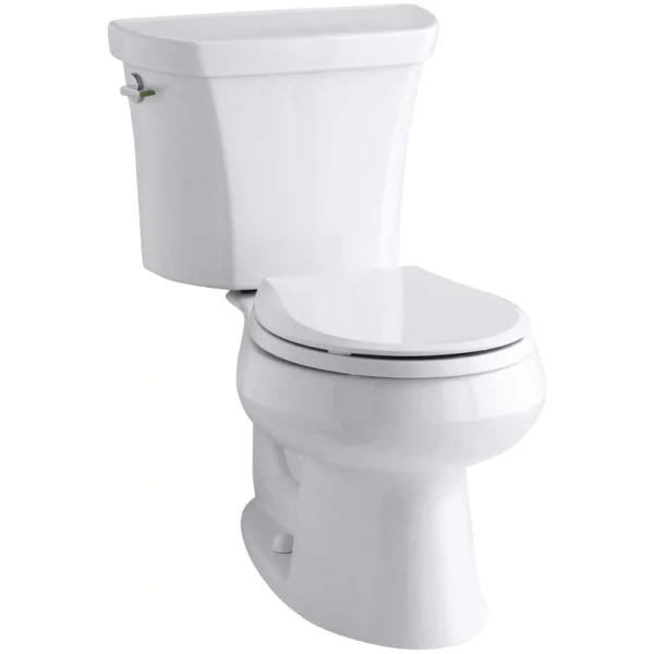KOHLER Wellworth 12 in. Rough In 2-Piece 1.1 GPF Dual Flush Round Toilet in White Seat Not Included