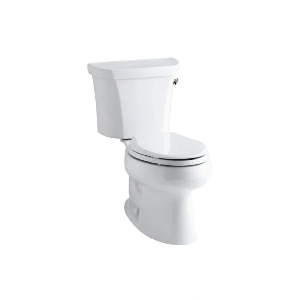 KOHLER Wellworth 12 in. Rough In 2-Piece 1.28 GPF Single Flush Elongated Toilet in White Seat Not Included