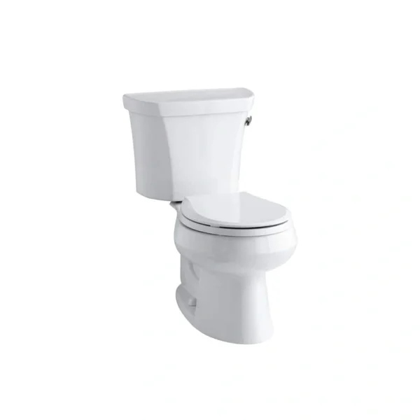 KOHLER Wellworth 12 in. Rough In 2-Piece 1.28 GPF Single Flush Round Toilet in White Seat Not Included