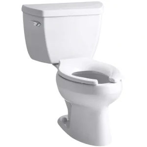 KOHLER Wellworth 12 in. Rough In 2-Piece 1.6 GPF Single Flush Elongated Toilet in White Seat Not Included T726939281