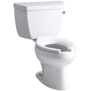 KOHLER Wellworth 12 in. Rough In 2-Piece 1.6 GPF Single Flush Elongated Toilet in White Seat Not Included T726939331