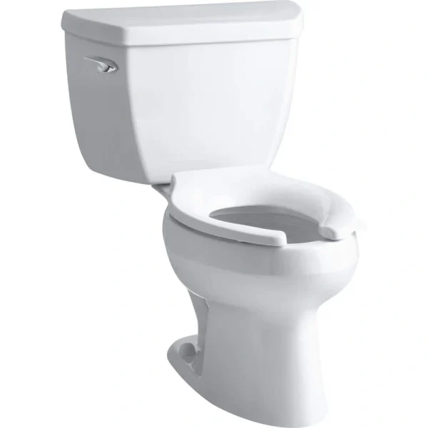 KOHLER Wellworth 12 in. Rough In 2-Piece 1 GPF Single Flush Elongated Toilet in White Seat Not Included