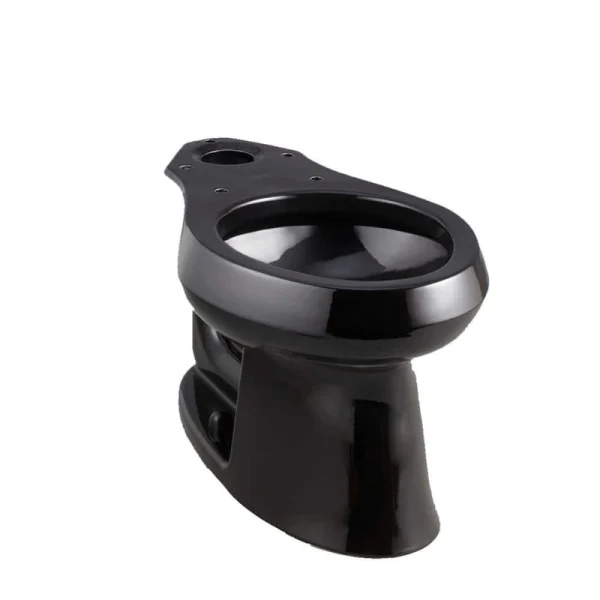 KOHLER Wellworth Round Toilet Bowl Only in Black Black