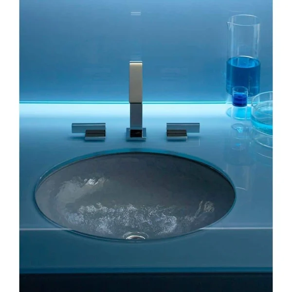 KOHLER Whist Undermount Glass Bathroom Sink in Dusk