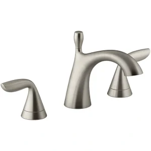 KOHLER Williamette 8 in. Widespread 2-Handle Bathroom Faucet with Drain in Vibrant Brushed Nickel