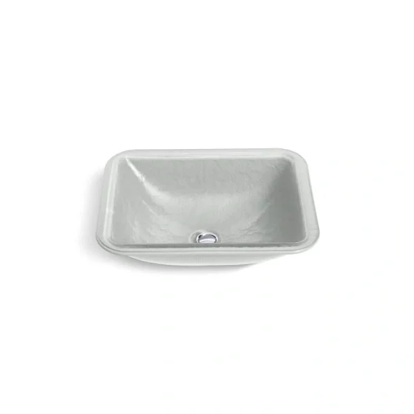 KOHLER Yepsen Glass Undermount Bathroom Sink in Opaque Stone