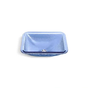 KOHLER Yepsen Glass Undermount Bathroom Sink in Translucent Sapphire