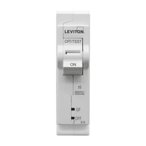 Leviton 1-Pole 15 Amp, 120-Volt, 2nd Gen Wi-Fi Smart GFCI Branch Circuit Breaker Standard 10kA Interrupt Rating Thermal Magnetic