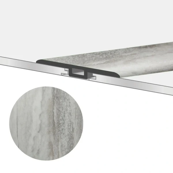 Lucida USA GlueCore T-moulding Greystone 0.27-in T x 1.75-in W x 48-in L Vinyl T-moulding