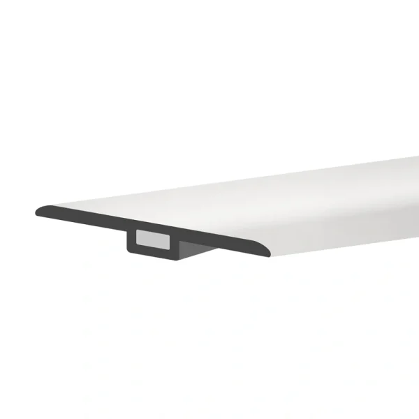 Lucida USA MaxCore T-moulding Piano White 0.27-in T x 1.75-in W x 48-in L Vinyl T-moulding