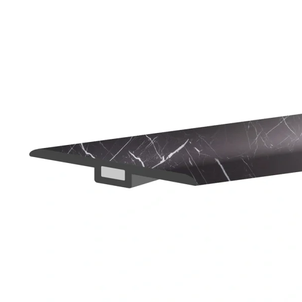 Lucida USA TerraCore T-moulding Nero Marquina 0.27-in T x 1.75-in W x 48-in L Vinyl T-moulding