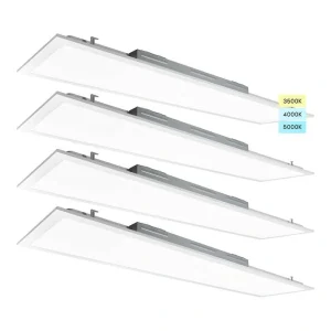 LUXRITE 1 x 4 ft. 3750/4375/5000 Lumen Integrated LED Panel Light 3 Color Options 3500K/4000K/5000K Dimmable 30/35/40W 4-Pack