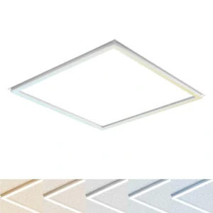 LUXRITE 2 ft. x 2 ft. Frame LED Panel Lights, 5CCT, 2600/3900/5200 Lumens, 20-Watt/30-Watt/40-Watt, Dimmable, Damp Rated, ETL
