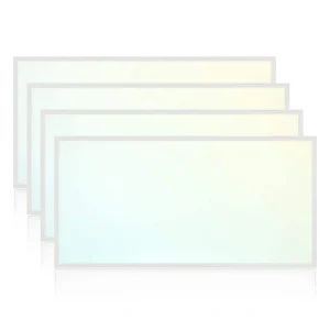 LUXRITE 2 x 4 ft. Integrated LED Flat Panel Light 5CCT 3000K – 6500K, 30 /40 /50W, 6250 Lumens, 0-10-Votls Dimmable ETL 4-Pack