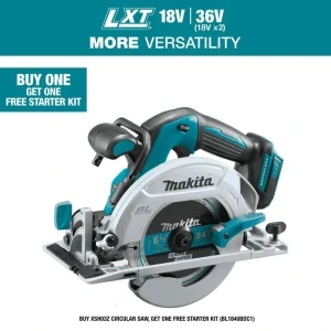 Makita 18V LXT Lithium-Ion Brushless Cordless 6-1/2 in. Circular Saw with Electric Brake and 24T Carbide Blade (Tool-Only)