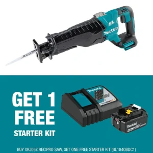 Makita 18V LXT Lithium-Ion Brushless Cordless Recipro Saw with bonus 18V 4.0Ah LXT Lithium-Ion Battery and Charger Starter Pack